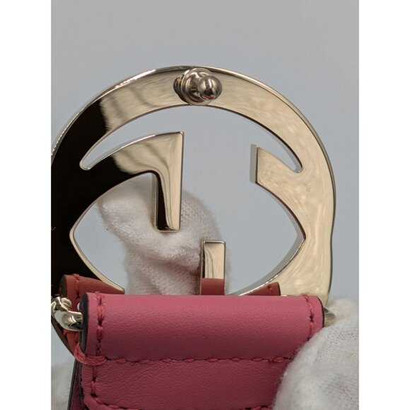 Gucci Women’s Moon Calfskin Interlocking GG Belt Glossy Pink 80cm 546386 main image 4